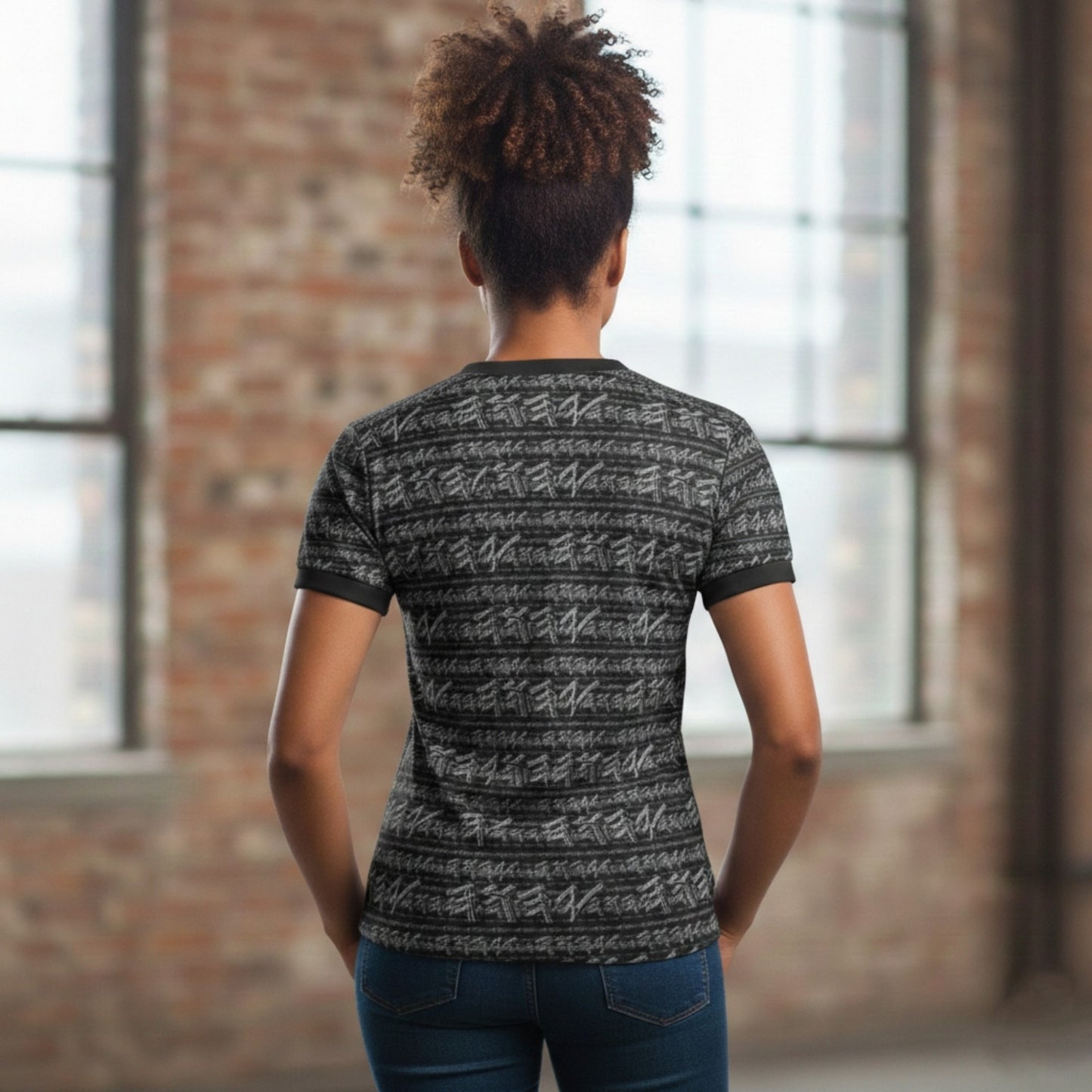 Paleo-Synthesis (01-02): Sterling Silver Yahuah | Women's V-Neck Jersey Tee