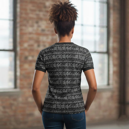 Paleo-Synthesis (01-02): Sterling Silver Yahuah | Women's V-Neck Jersey Tee