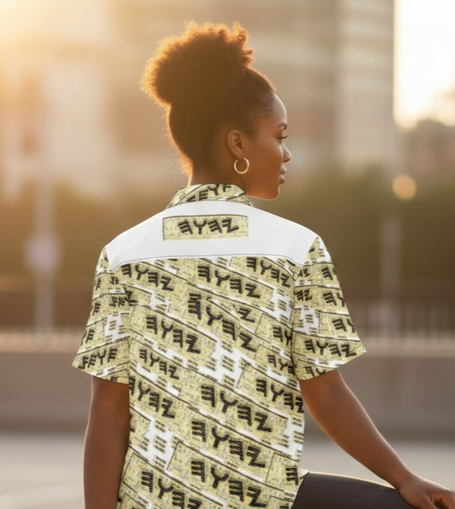 Tetragrammaton Tiling (01): Maximalist Monarchy | Unisex Camp Collar Shirt