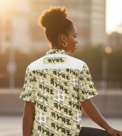 Tetragrammaton Tiling (01): Maximalist Monarchy | Unisex Camp Collar Shirt