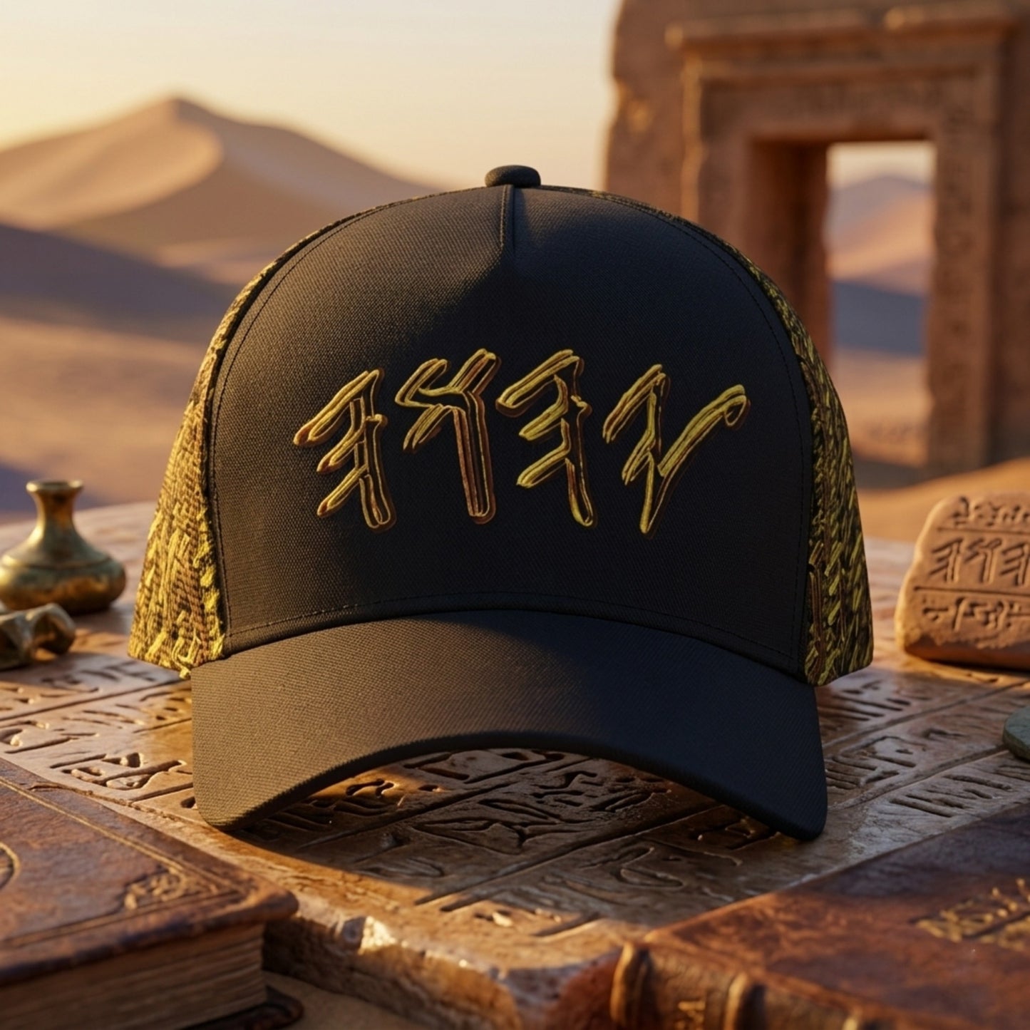 Paleo-Synthesis (01-01): Molten Kinetic Yahuah | Baseball Cap