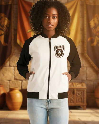 Yahusha: The Lion of Judah (02) | Women's Bomber Jacket