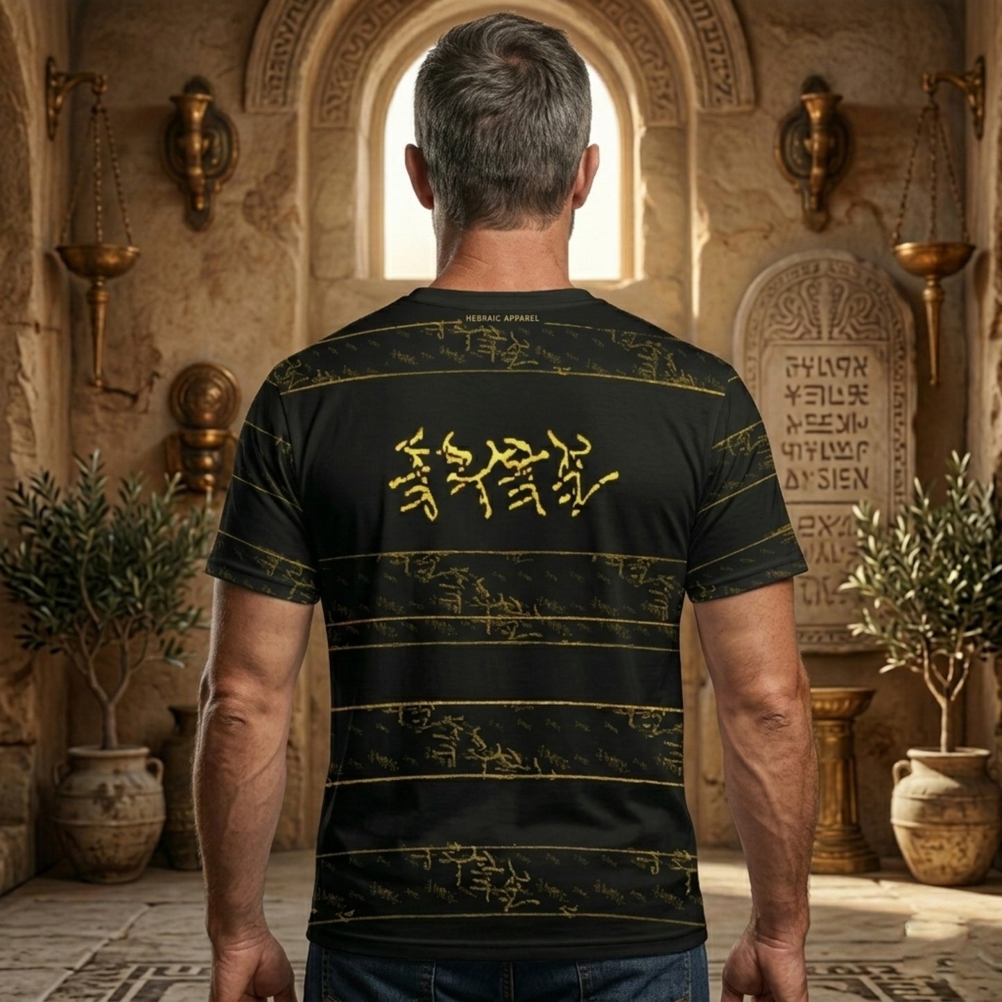 Yahuah: Name Above All Names (01-02) Striped Gold | Unisex Tee
