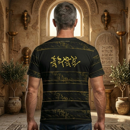 Yahuah: Name Above All Names (01-02) Striped Gold | Unisex Tee