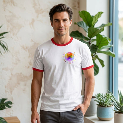 Sacred Geometry: Genesis Seed of Life 01-01 | Men's Ringer T-Shirt | 3 colors