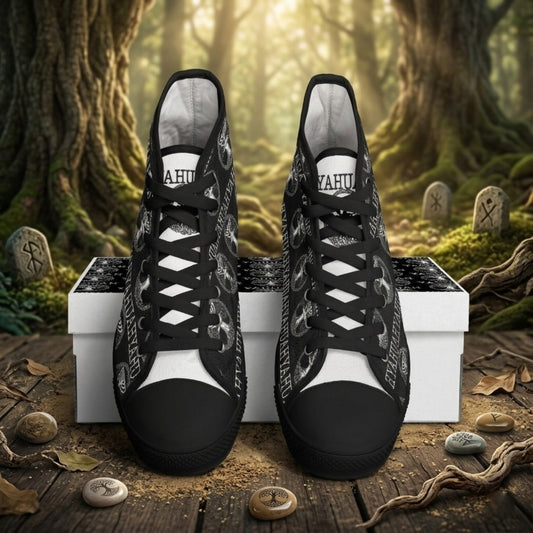 Yahuah: Tree of Life (02-05) - The Dualism Refined | Unisex High Top Canvas Sneakers (Style 02)