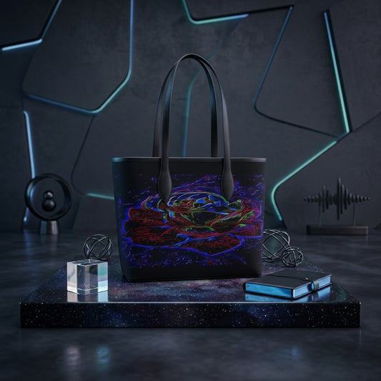 Floral Embosses (01): Nocturnal Sanctuary | Narrow Leather Shopping Tote