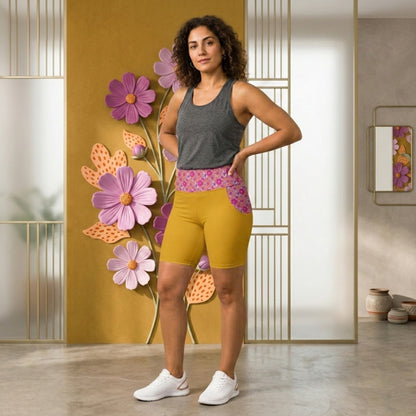 TRP Floral Prints (05): Classic Garden Cosmos (01) | Yoga Shorts
