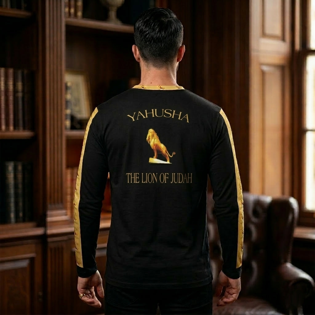 Yahusha: The Lion of Judah (01) | Men's V-Neck Jersey Tee