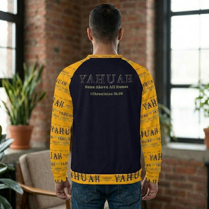 Yahuah: Name Above All Names (02-01) | Men's Raglan Sweatshirt