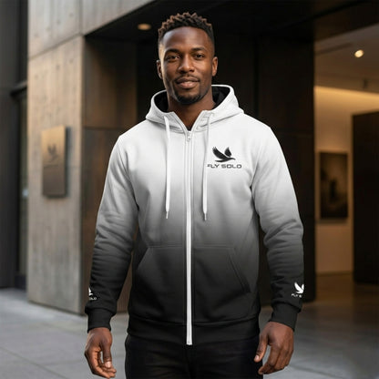 "Fly Solo" Night/Day | Men's Scuba Neck Performance Hoodie
