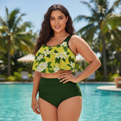 TRP Floral Prints (10): Graceful Jasmine Vine (01–01) | Plus-Size Tankini