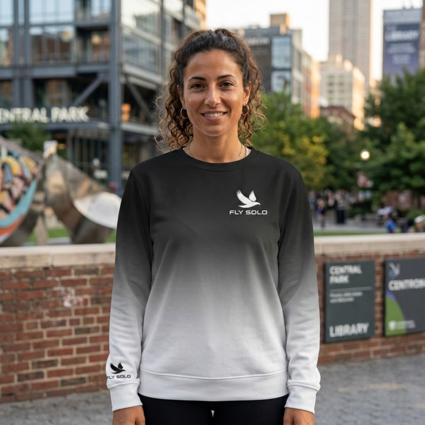 "Fly Solo" Night/Day | Women's Drop Shoulder Sweatshirt