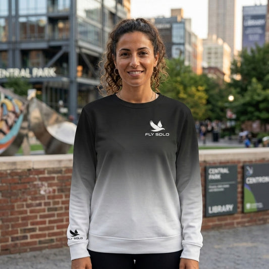 "Fly Solo" Night/Day | Women's Drop Shoulder Sweatshirt