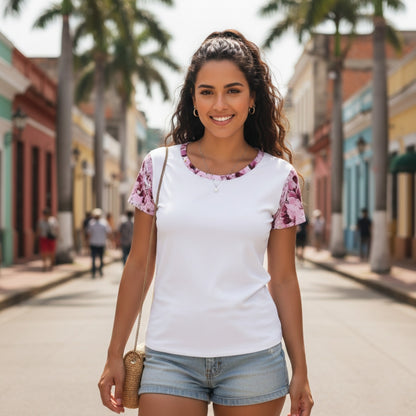 TRP Floral Prints (01): Sakura Symphony (01-01) | Scoop-Neck T-Shirt