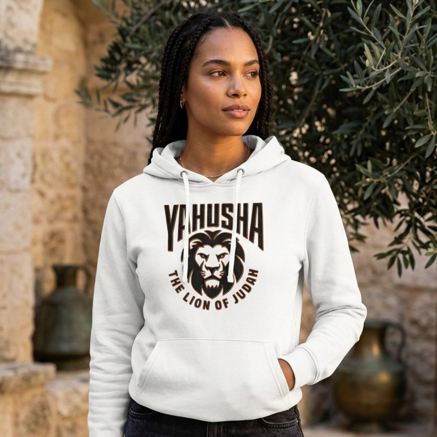 Yahusha: The Lion of Judah (02) | Unisex Heavyweight Boxy Fleece Hoodie
