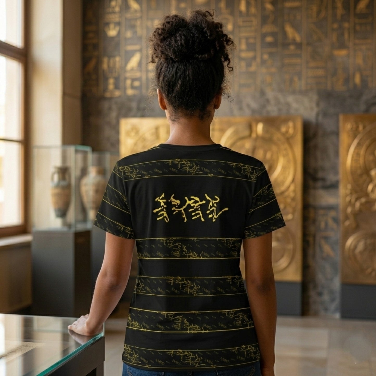 Yahuah: Name Above All Names (01-02) Striped Gold | Unisex Tee