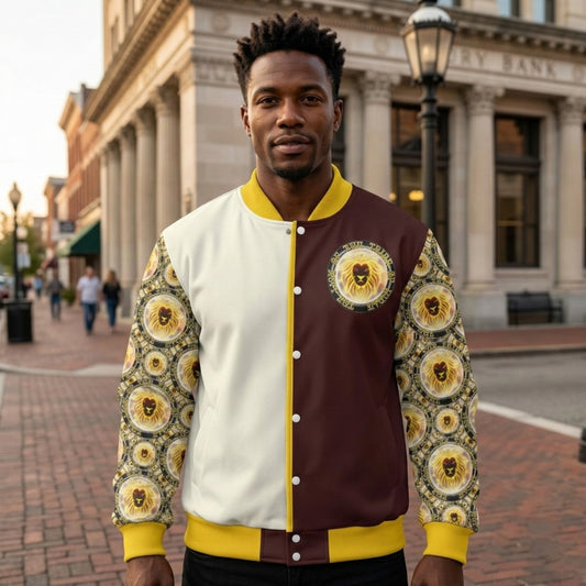 Yahusha: The Lion of Judah (03) | Men's Insulated Varsity Jacket