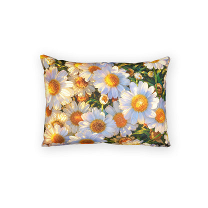Front view of The Dawning Field cotton pillow sham in standard size isolated on a clean white background.