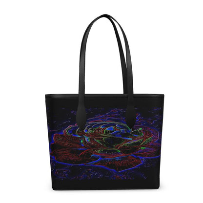 Floral Embosses (01): Nocturnal Sanctuary | Narrow Leather Shopping Tote