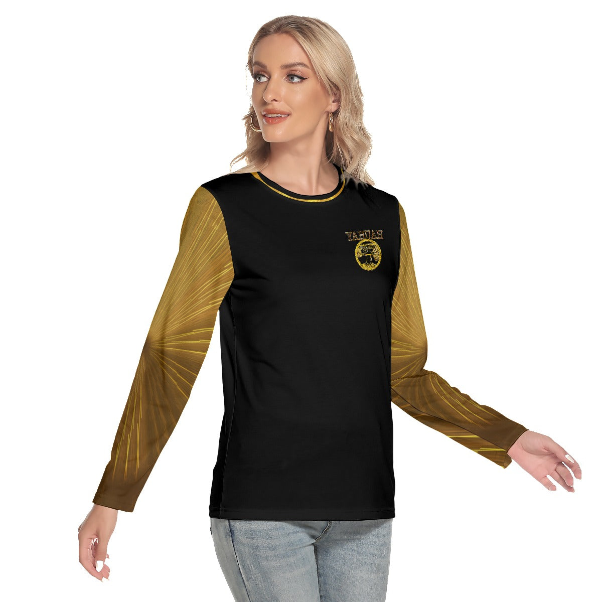 Yahuah: Tree of Life (02-02) - The Firmament Radiance | Women's Long Sleeve Tee