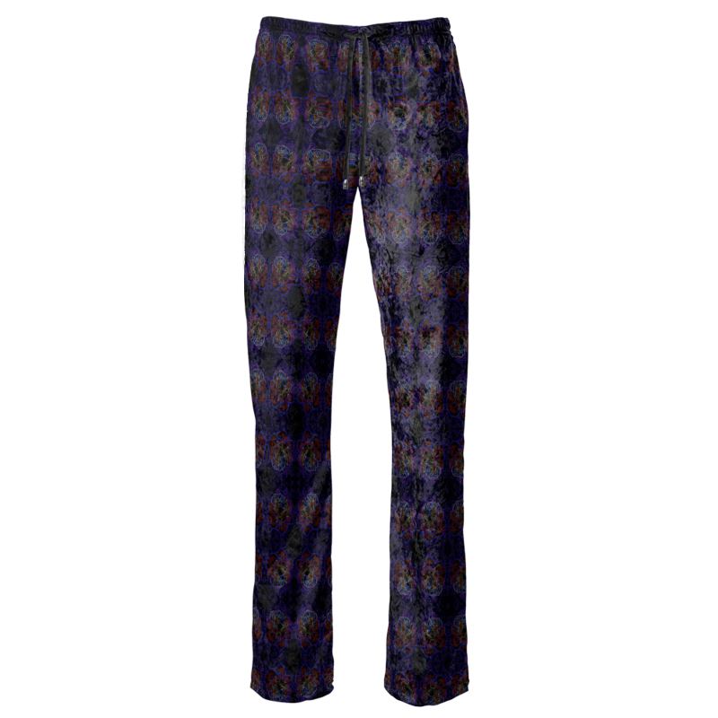 Floral Embosses (01): Nocturnal Sanctuary | Open Bottom Lounge Joggers