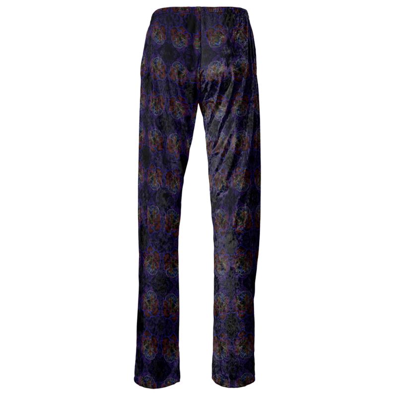 Floral Embosses (01): Nocturnal Sanctuary | Open Bottom Lounge Joggers