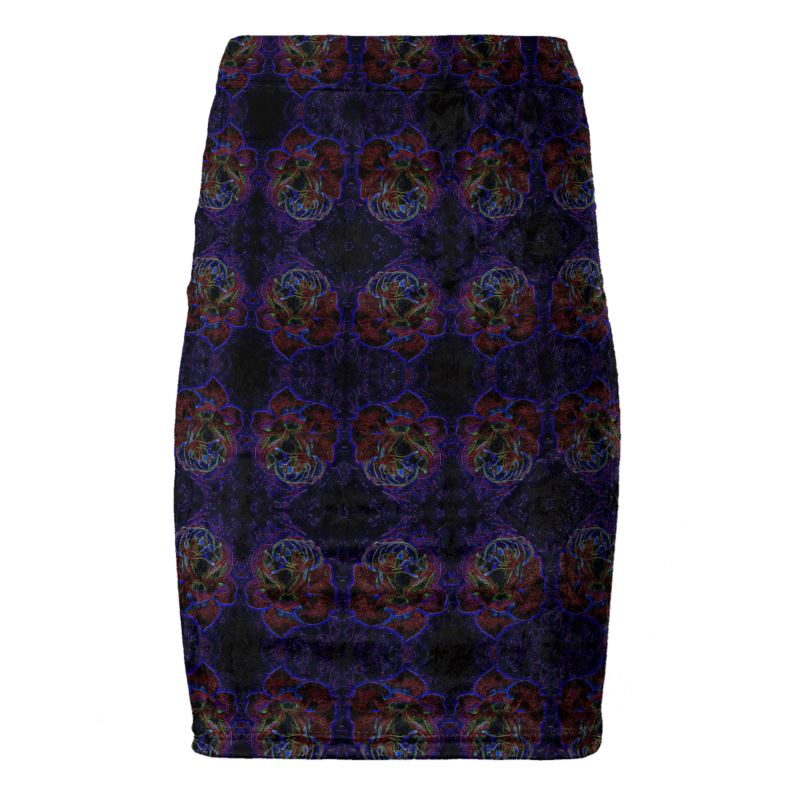 Floral Embosses (01): Nocturnal Sanctuary | Pencil Skirt