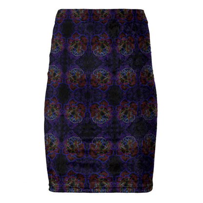Floral Embosses (01): Nocturnal Sanctuary | Pencil Skirt
