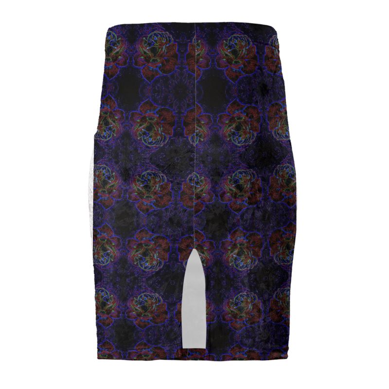 Floral Embosses (01): Nocturnal Sanctuary | Pencil Skirt