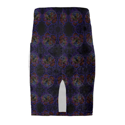 Floral Embosses (01): Nocturnal Sanctuary | Pencil Skirt