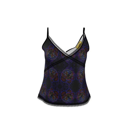 Floral Embosses (01): Nocturnal Sanctuary | Lace Trim Cami