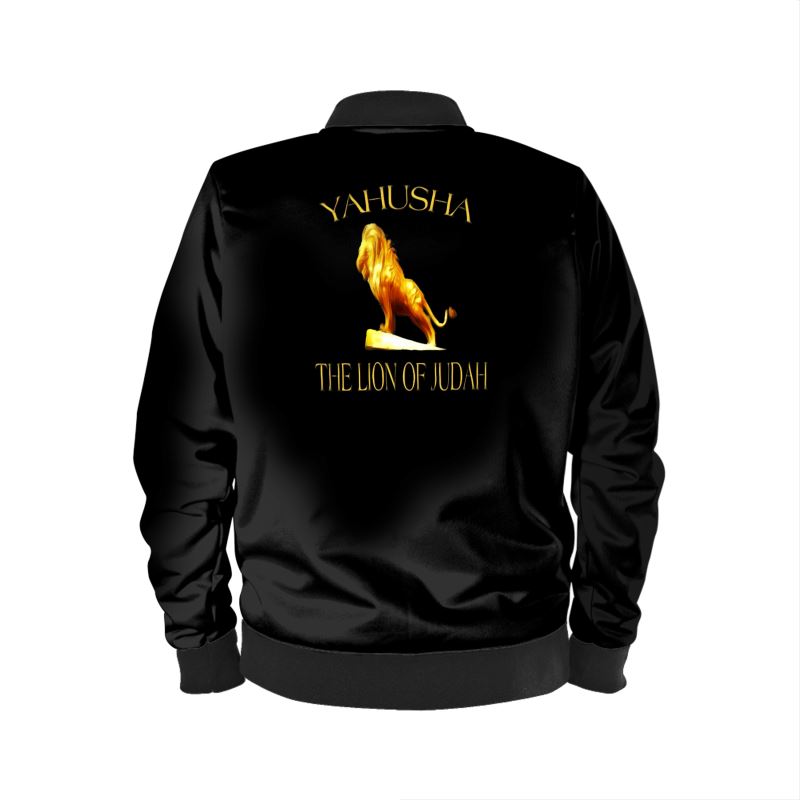 Yahusha: The Lion of Judah (01) | Women's Duchess Satin Bomber Jacket