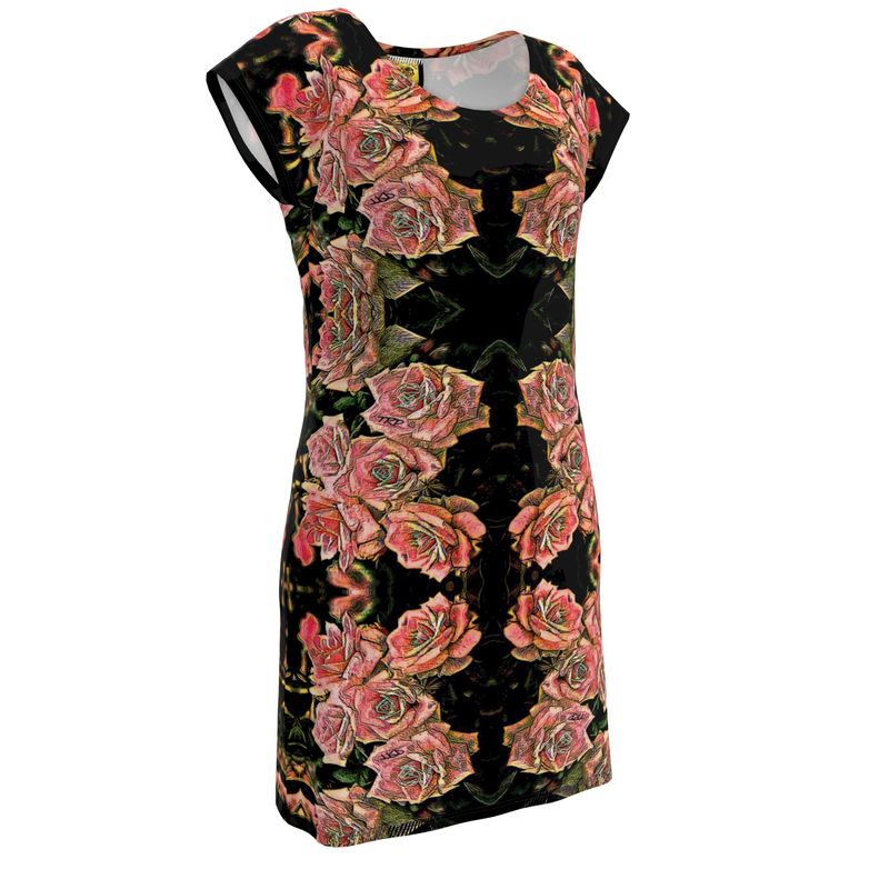 Floral Embosses (06-01): Adom - The Physical Mirror | Tunic T-Shirt Dress
