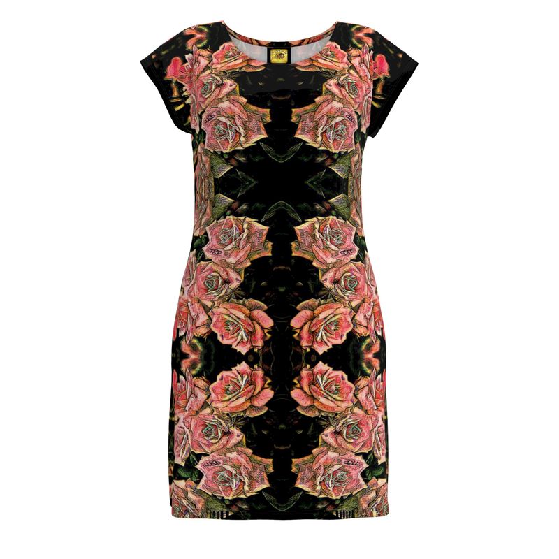 Floral Embosses (06-01): Adom - The Physical Mirror | Tunic T-Shirt Dress
