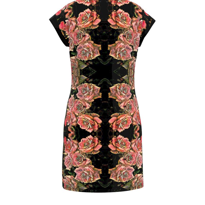 Floral Embosses (06-01): Adom - The Physical Mirror | Tunic T-Shirt Dress