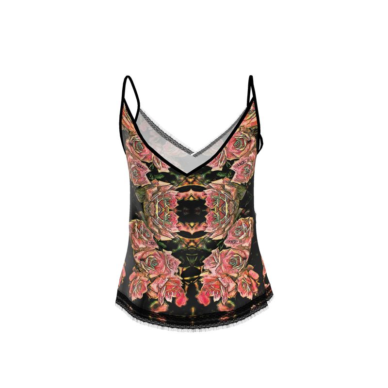 Floral Embosses (06-01): Adom - The Physical Mirror | Lace Trim Cami