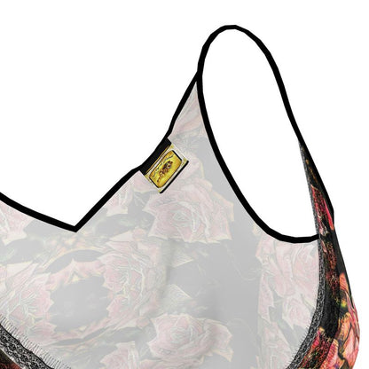 Floral Embosses (06-01): Adom - The Physical Mirror | Lace Trim Cami