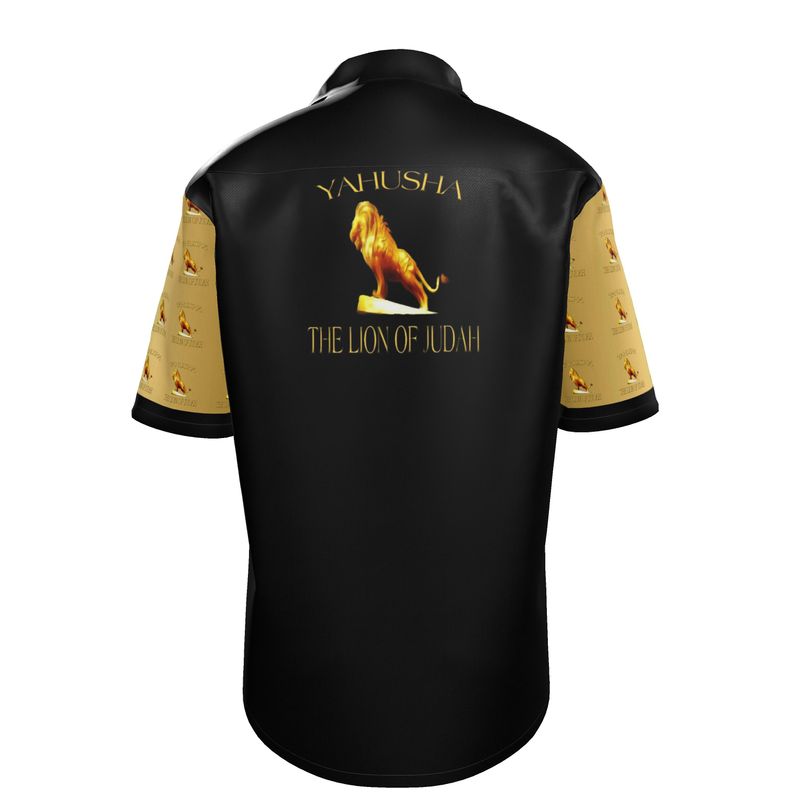 Yahusha: The Lion of Judah (01) | Men's Spread Collar Shirt