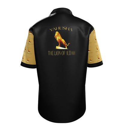 Yahusha: The Lion of Judah (01) | Men's Spread Collar Shirt