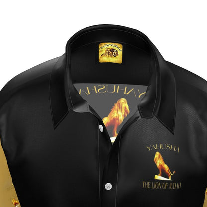 Yahusha: The Lion of Judah (01) | Men's Spread Collar Shirt