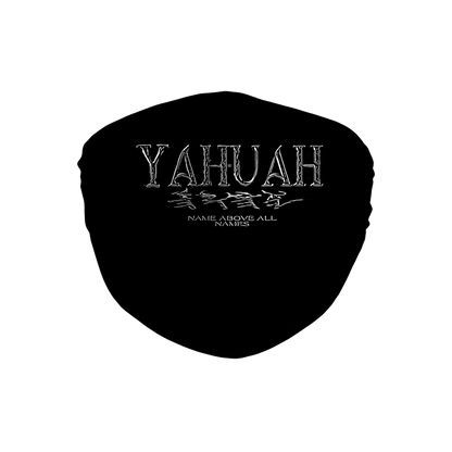 Yahuah-Name Above All Names 01-01 Mascarilla facial de sublimación de diseñador con diez filtros de repuesto 