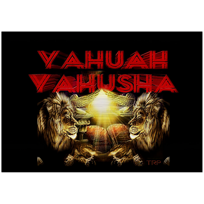 Yahuah Yahusha (02): Covenant & Prophecy | Horizontal Brushed Aluminum Print | 3.3ft W x 2.3ft H