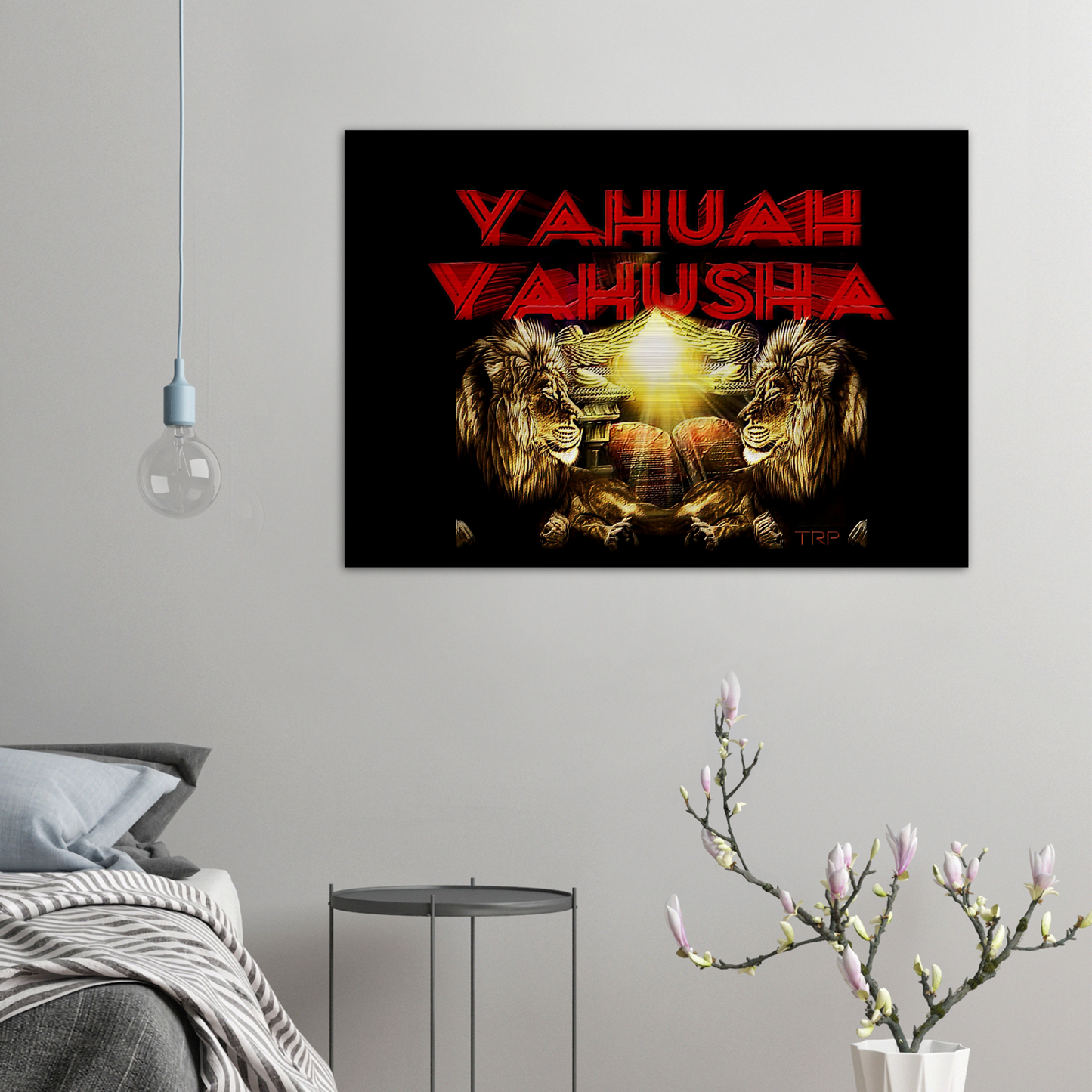 Yahuah Yahusha (02): Covenant & Prophecy | Horizontal Brushed Aluminum Print | 3.3ft W x 2.3ft H