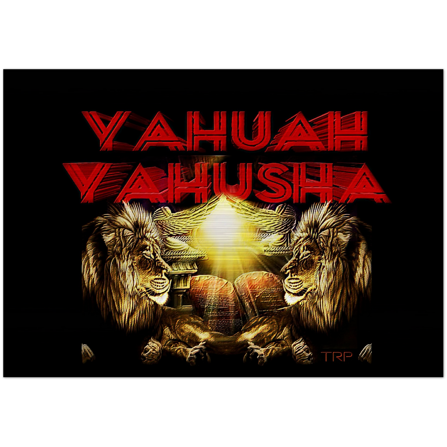 Yahuah Yahusha (02): Covenant & Prophecy | Horizontal Brushed Aluminum Print | 3.3ft W x 2.3ft H