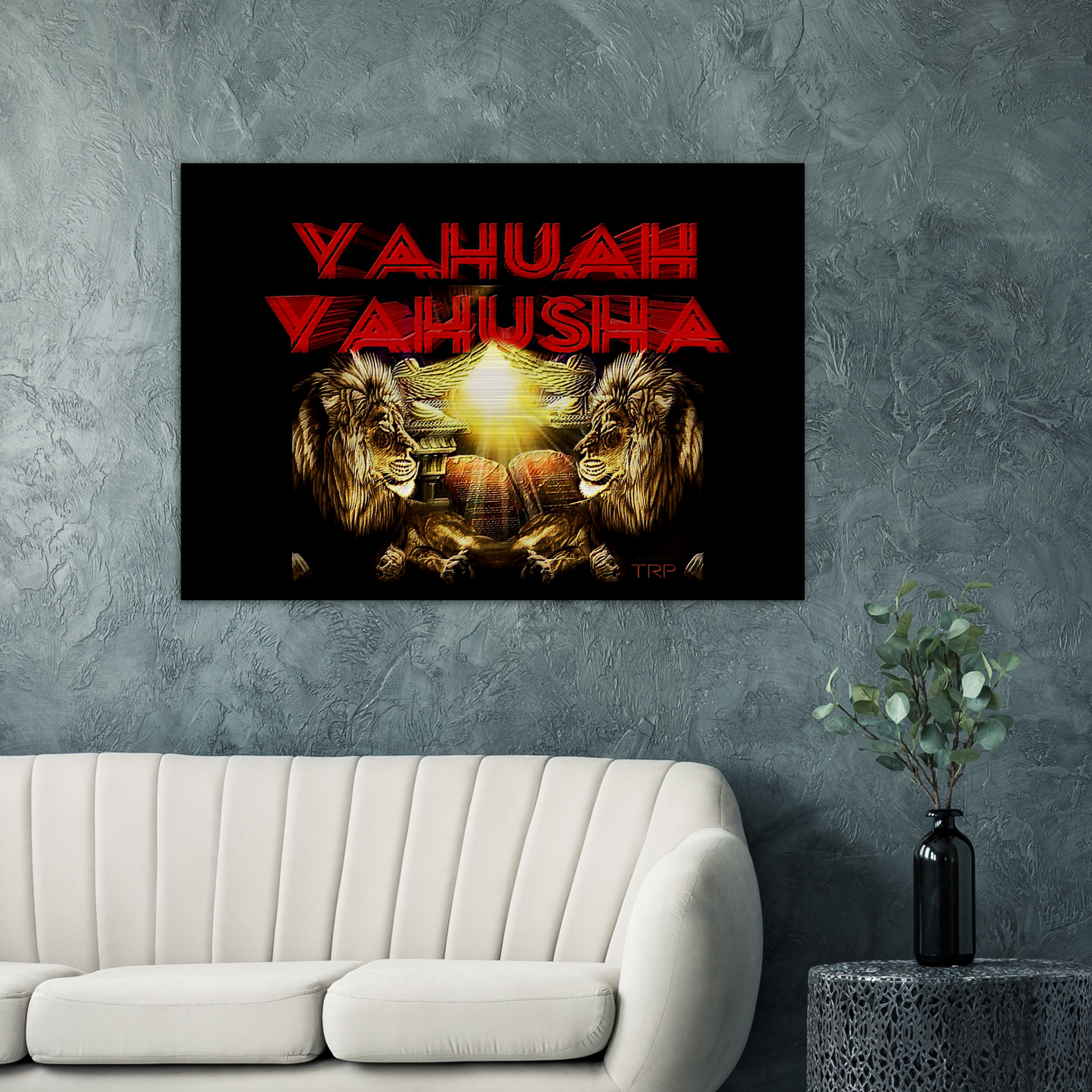 Yahuah Yahusha (02): Covenant & Prophecy | Horizontal Brushed Aluminum Print | 3.3ft W x 2.3ft H